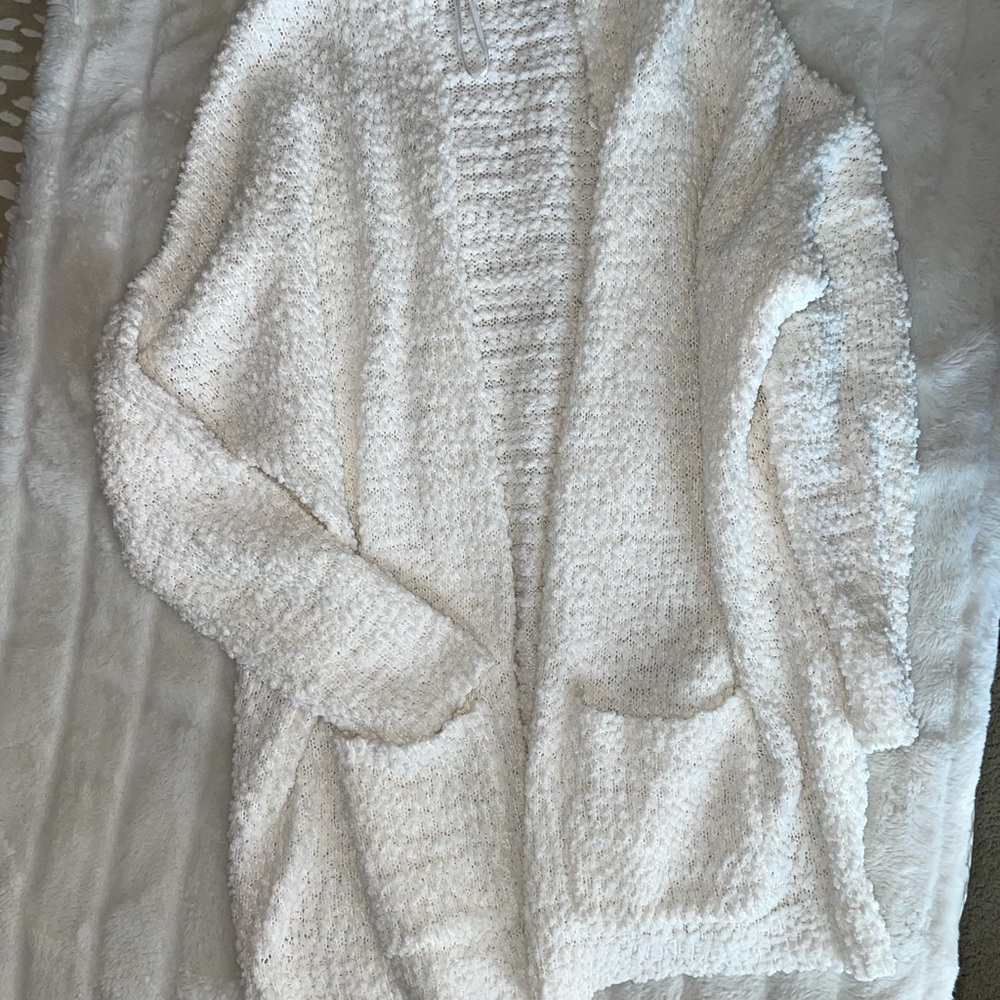 White Fuzzy Cupio Cardigan